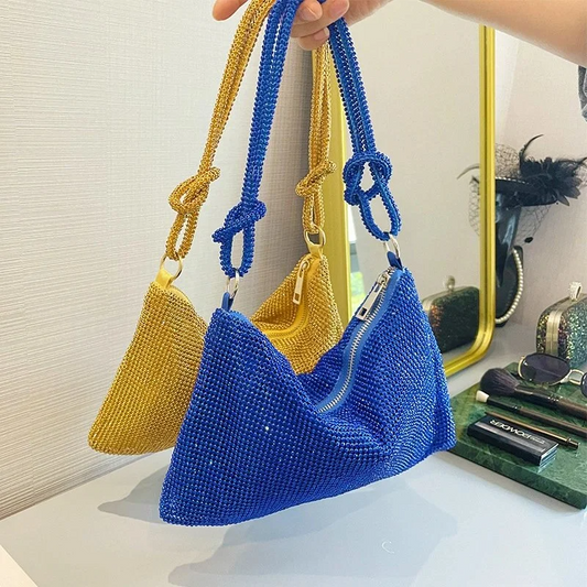 SHG050 Diamond Crystal Sparkly Ladies Clutch Evening Bag