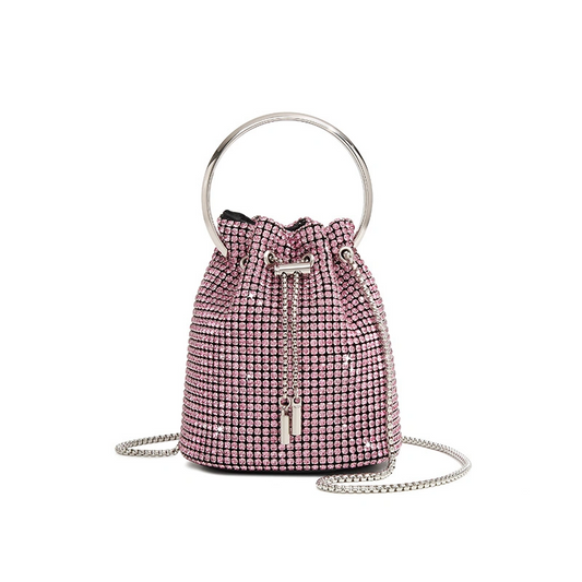 SHG172 Evening Diamond Crystal Rhinestone Bucket Bag