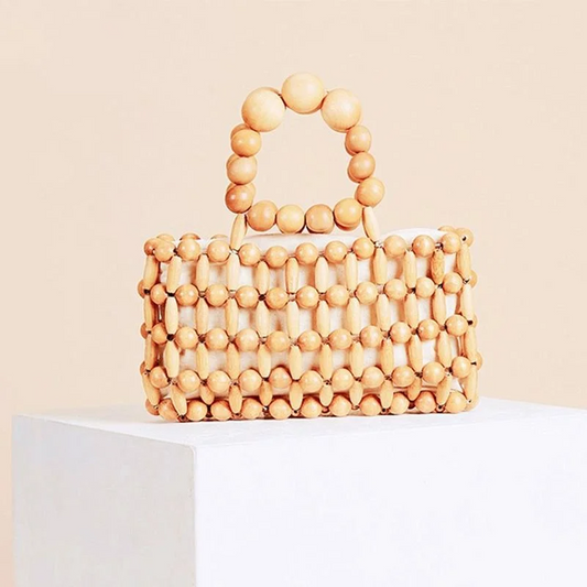 SHG146 Wooden Bead Handbag