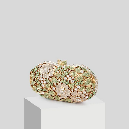 SHG112 Flower Rhinestone Bag