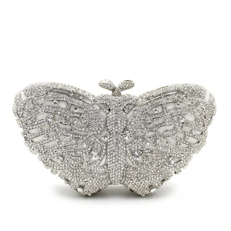 SHG075 Butterfly Shape Rhinestone Evening Bag