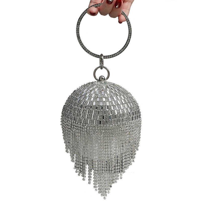 SHG190 Round Tassel Evening Bag