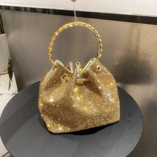 SHG015 Rhinestone Bucket Bag