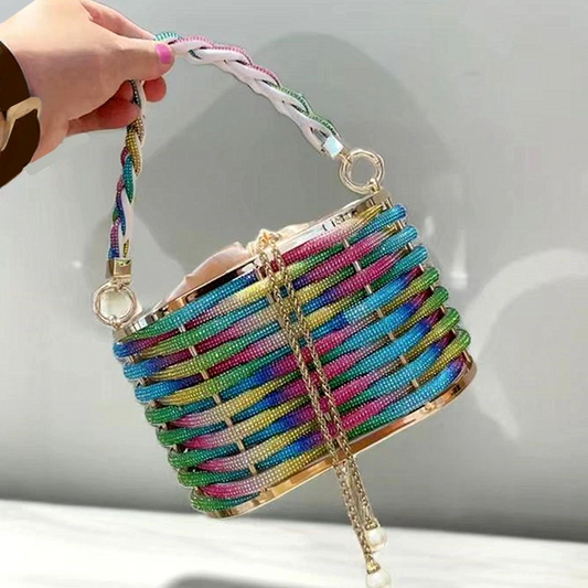 SHG007 Crystal Basket Bag
