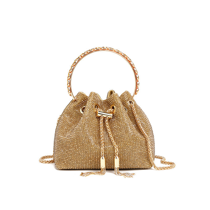 SHG015 Rhinestone Bucket Bag