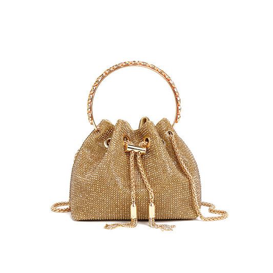 SHG015 Rhinestone Bucket Bag