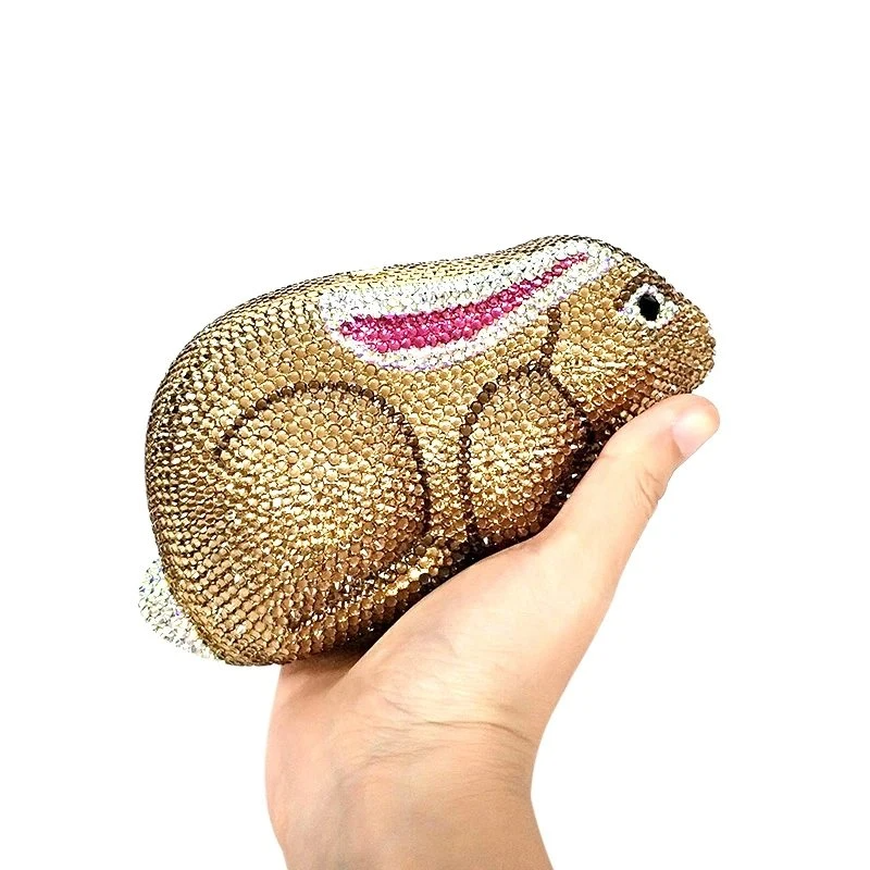 SHG017 Rabbit Rhinestone Crystal Bag