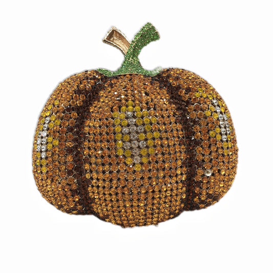 SHG132 Rhinestone Pumpkin Bag