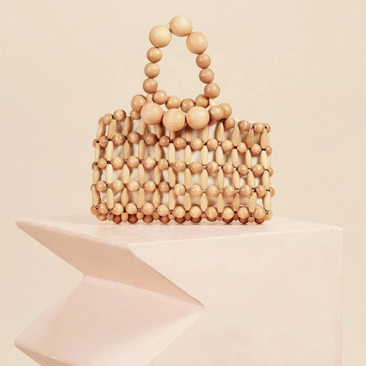 SHG146 Wooden Bead Handbag