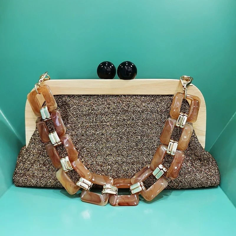 SHG147 Wooden Clutch Bag