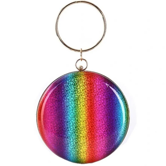 SHG094 Rainbow Color Round Evening Bags