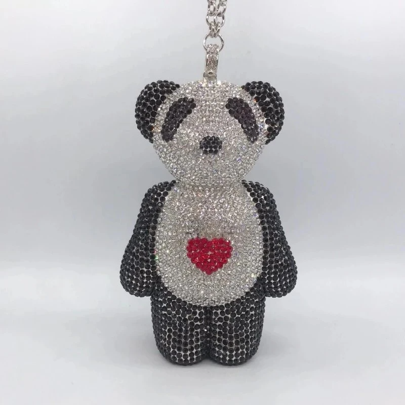 SHG069 Bear Shape Rhinestone Evening Bag