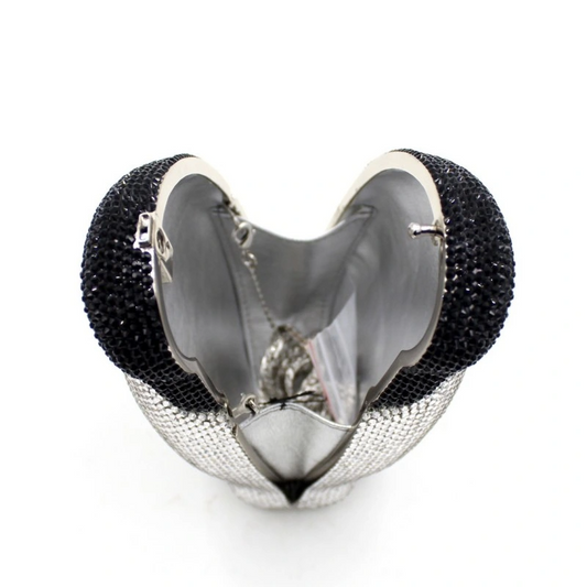 SHG226 Penguin Rhinestone Evening Bag