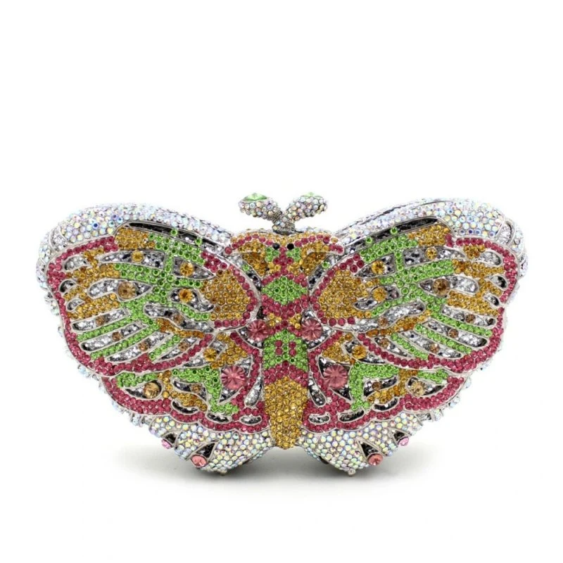 SHG075 Butterfly Shape Rhinestone Evening Bag