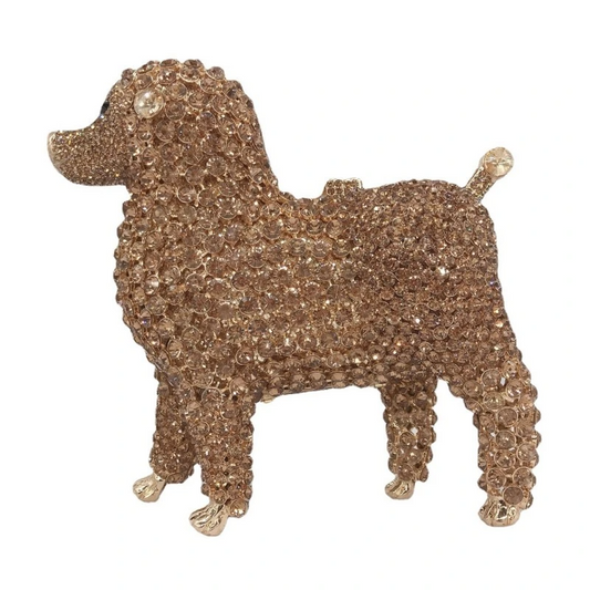 SHG174 Dog Shape Crystal Clutch