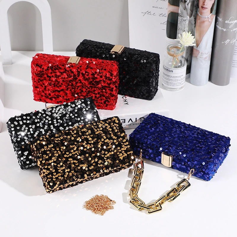 SHG243 Sequined Evening Clutch Bag