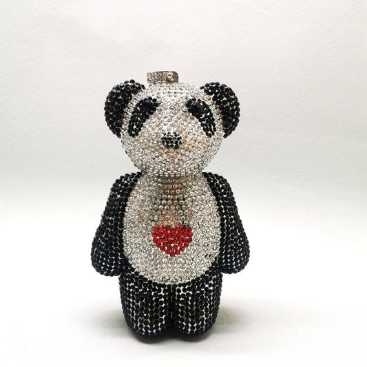 SHG069 Bear Shape Rhinestone Evening Bag