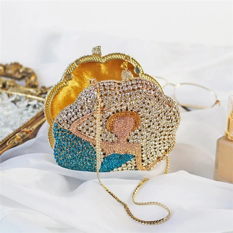 SHG163 Crystal Clutch Evening Bag