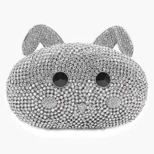 SHG217 Rabbit Shape Crystal Rhinestone Evening Handbag