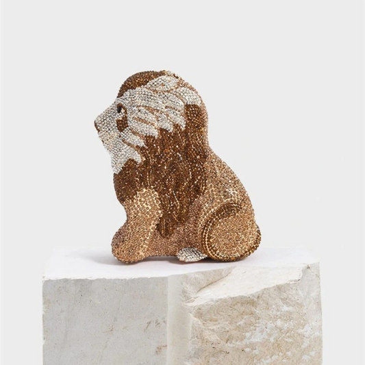 SHG169 Lion Shape Rhinestone Evening Bags