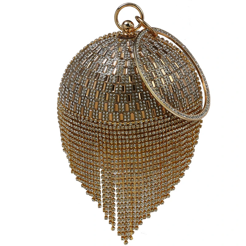 SHG190 Round Tassel Evening Bag