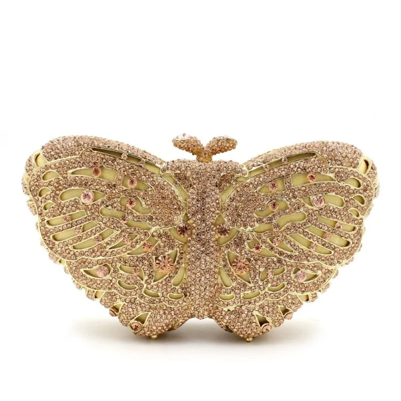 SHG075 Butterfly Shape Rhinestone Evening Bag