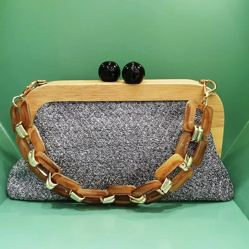 SHG147 Wooden Clutch Bag