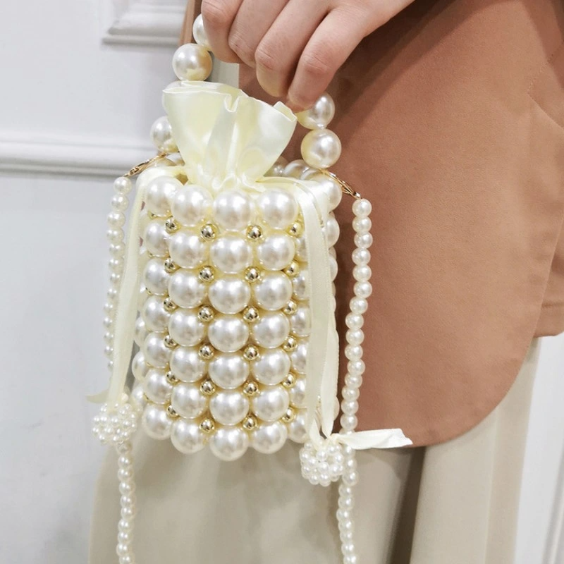 SHG175 Bead Pearl Evening Bag