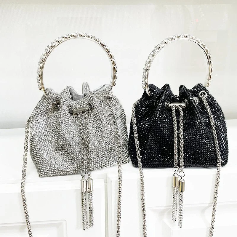 SHG062 Evening Rhinestone Bucket Bag