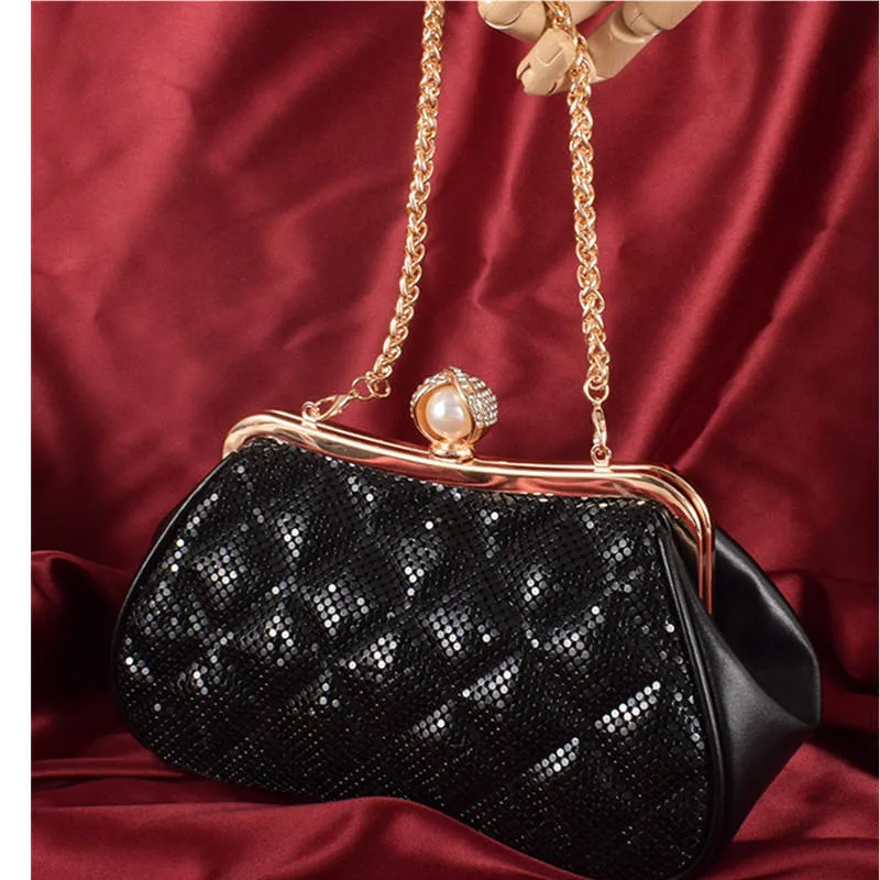 231125 Aluminium Checkered Dinner Bag