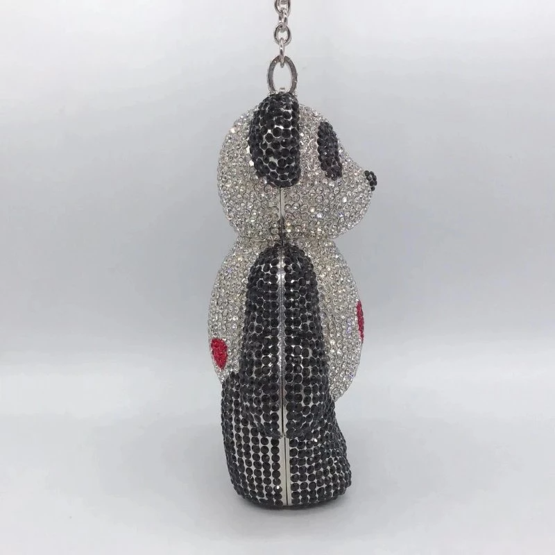 SHG069 Bear Shape Rhinestone Evening Bag