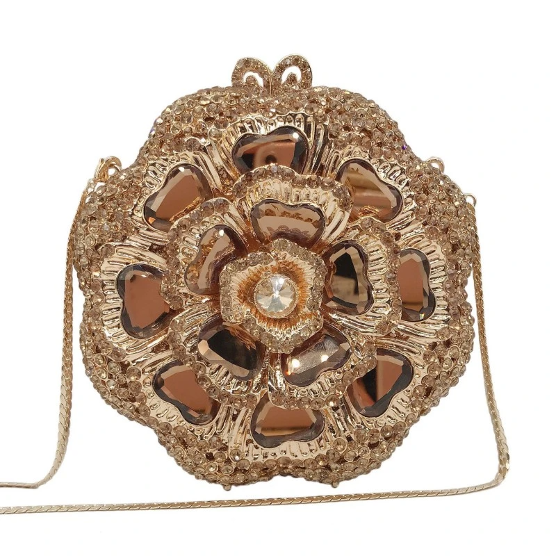 SHG192 Flower Diamond Holding Evening Bag