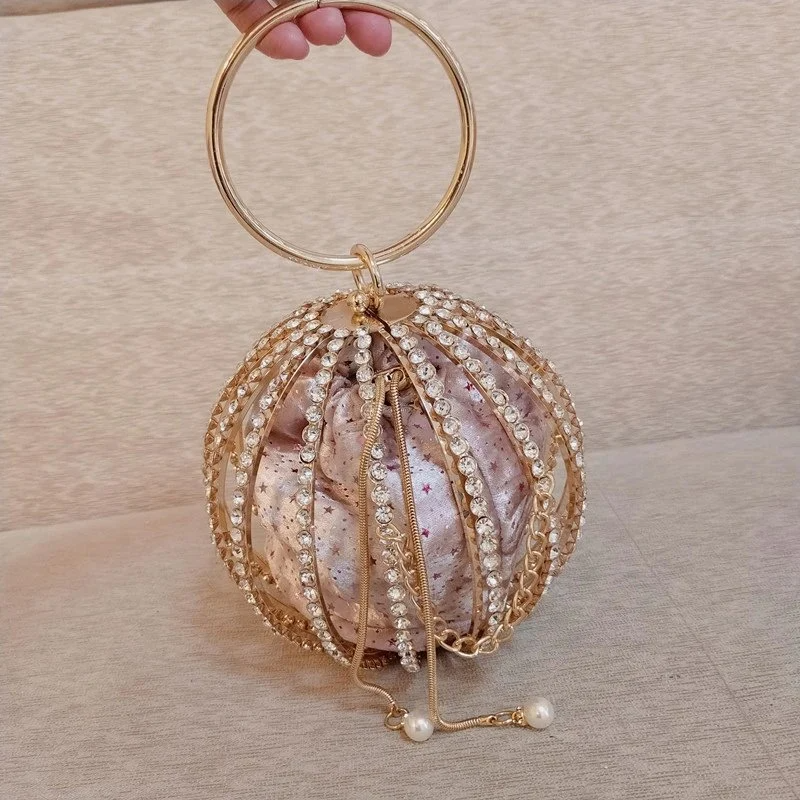 SHG159 Crystal Round Ball Bag