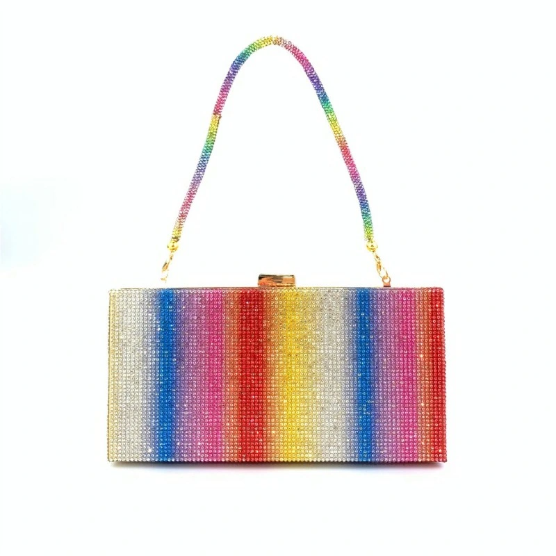 SHG236 Rainbow Diamond Clutch Bag