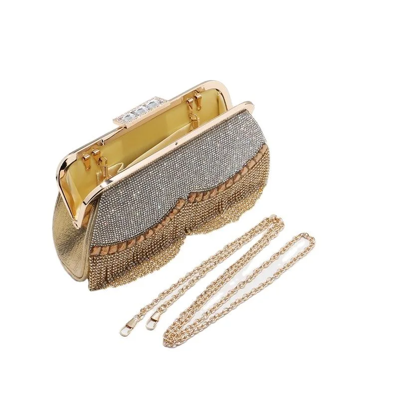 SH-HB335 Rhinestone Tassel Evening Bag
