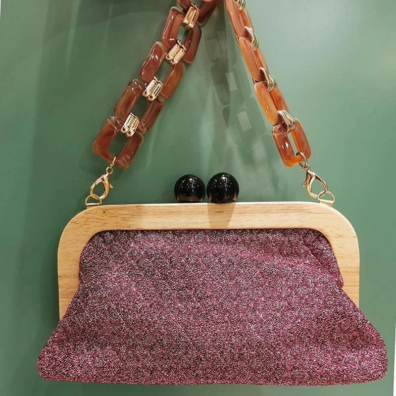 SHG147 Wooden Clutch Bag