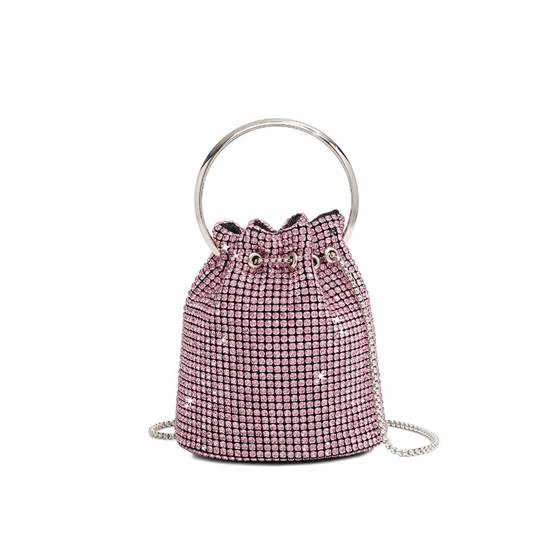 SHG172 Evening Diamond Crystal Rhinestone Bucket Bag
