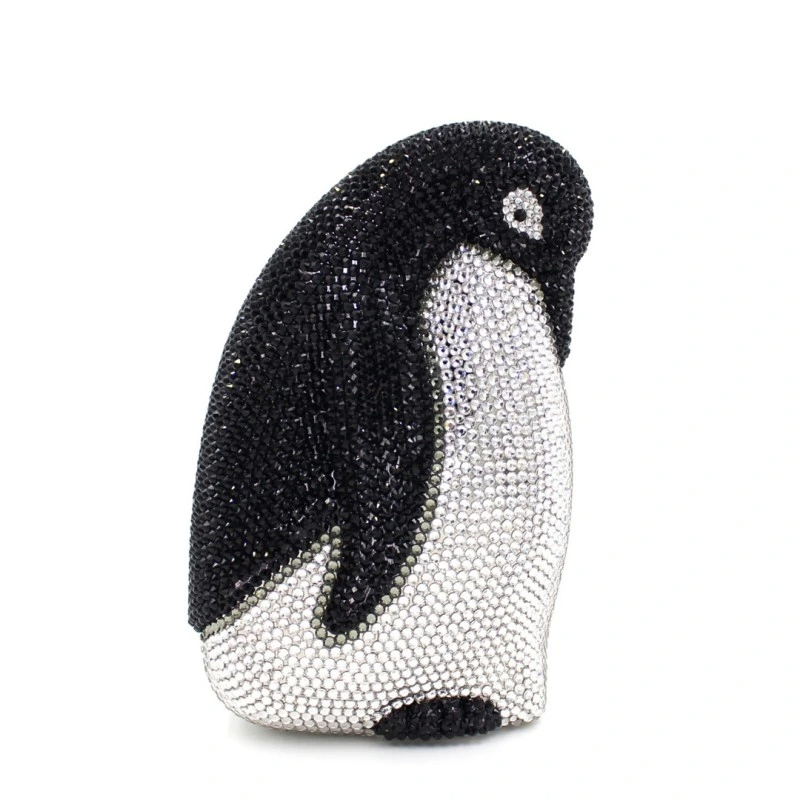 SHG226 Penguin Rhinestone Evening Bag