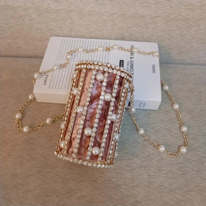 SHG157 Bucket Pearl Evening Handbag