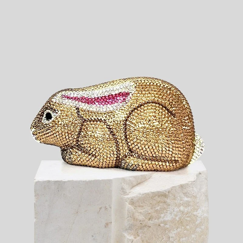 SHG017 Rabbit Rhinestone Crystal Bag