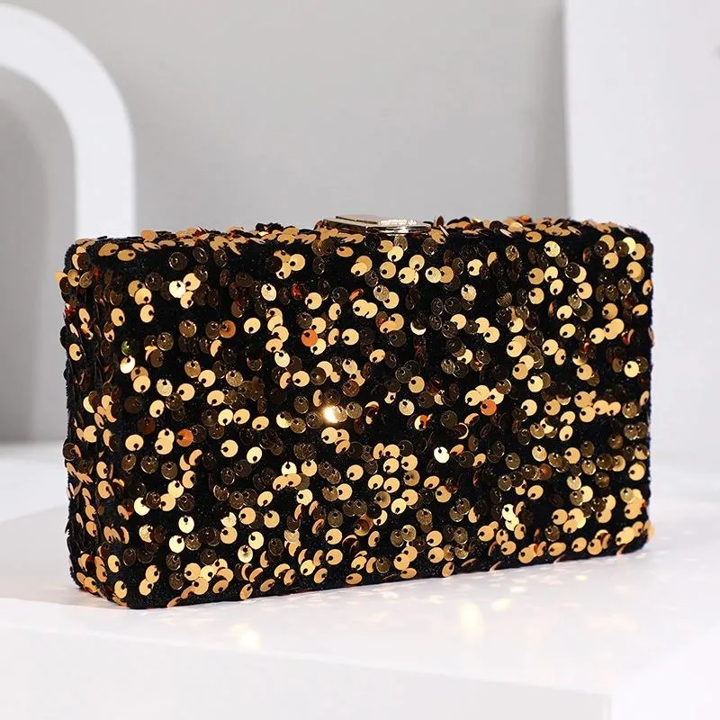 SHG243 Sequined Evening Clutch Bag