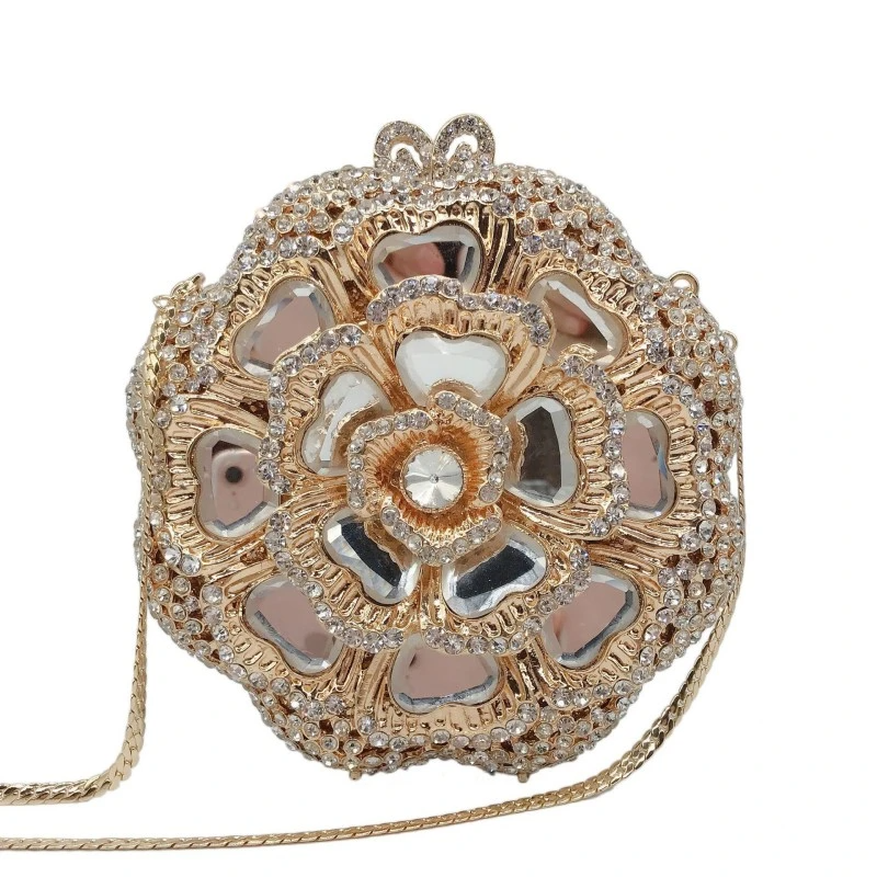 SHG192 Flower Diamond Holding Evening Bag