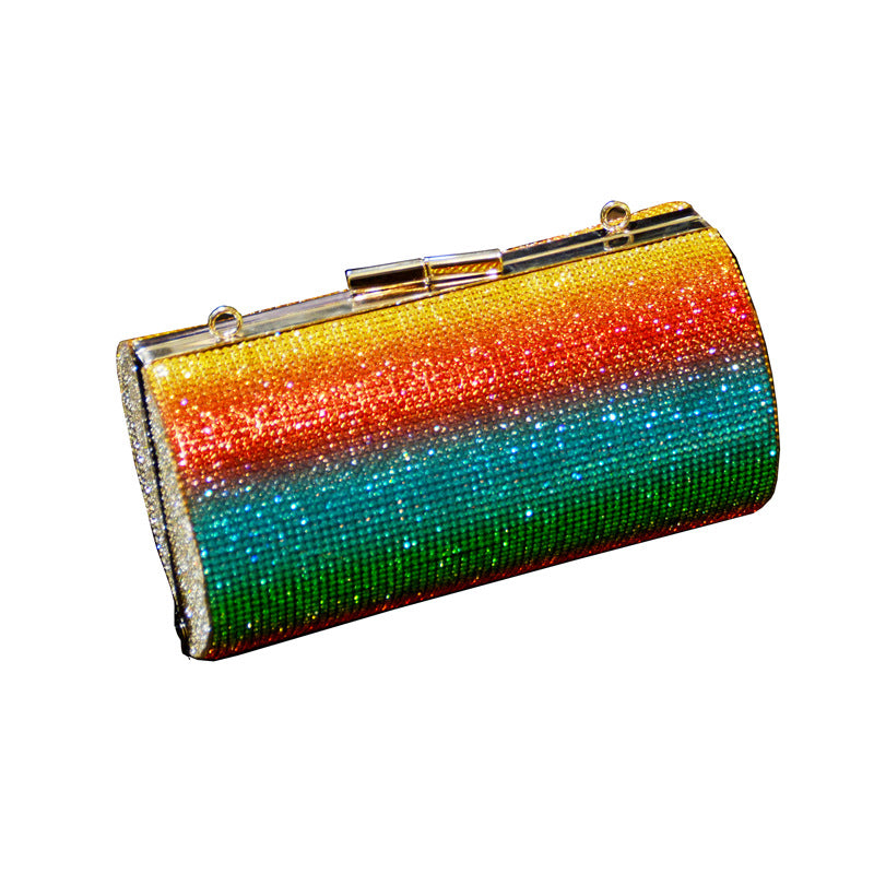 SHG078 Rainbow Rhinestone Evening Bag
