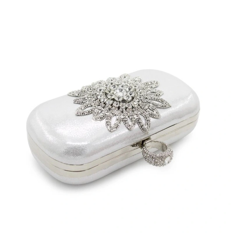 SHG269 Diamond-Encrusted Sunflower Dinner Bag