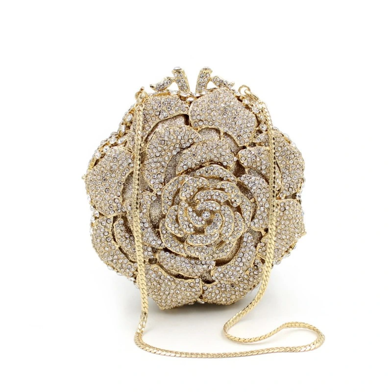 SHG220 Rose Rhinestones Bag