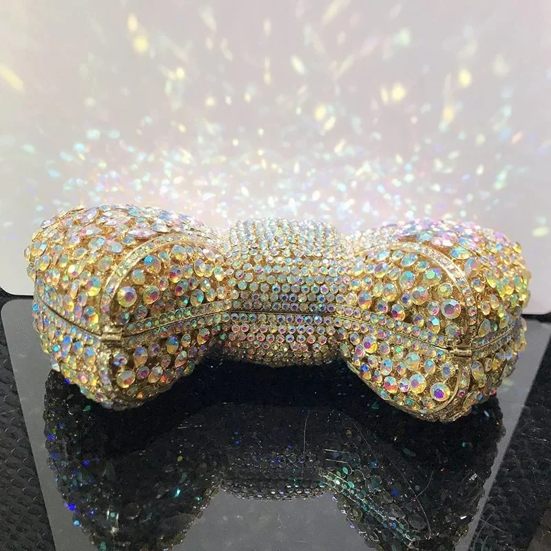 SHG019 Bow Shaped Rhinestone Evening Bag