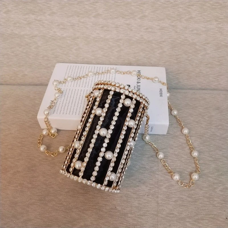 SHG157 Bucket Pearl Evening Handbag