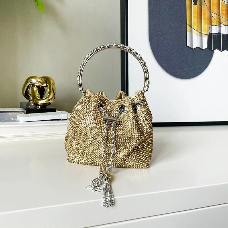 SHG062 Evening Rhinestone Bucket Bag