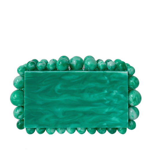 SHK0089 Acrylic Beads Clutch Crossbody Bag