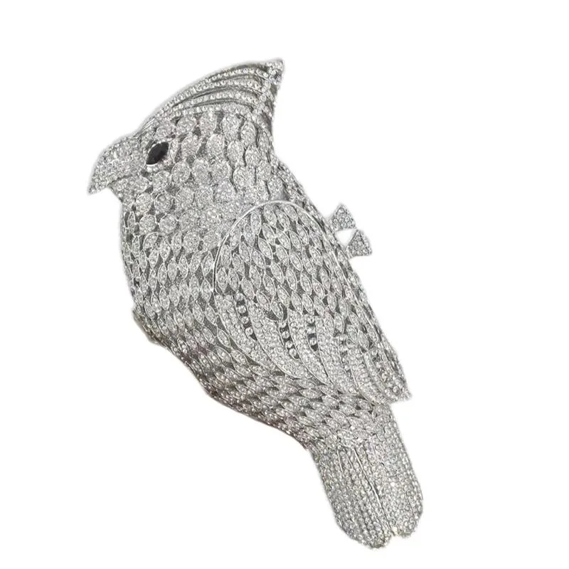 SHG064 Bird Shape Rhinestone Bag